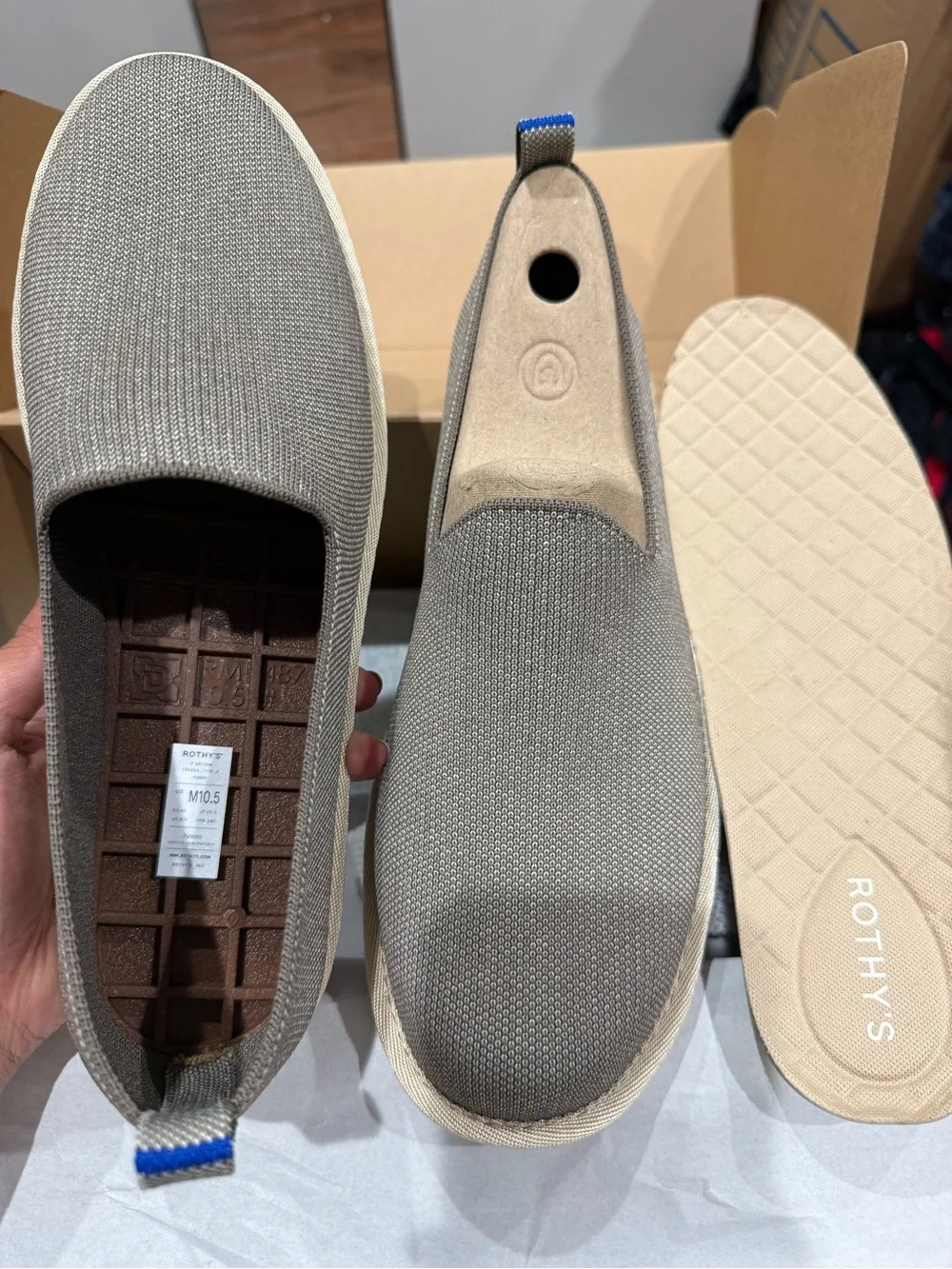 ROTHY'S Smoke Men's Cruiser Loafer - Size US 10.5 | New in Box